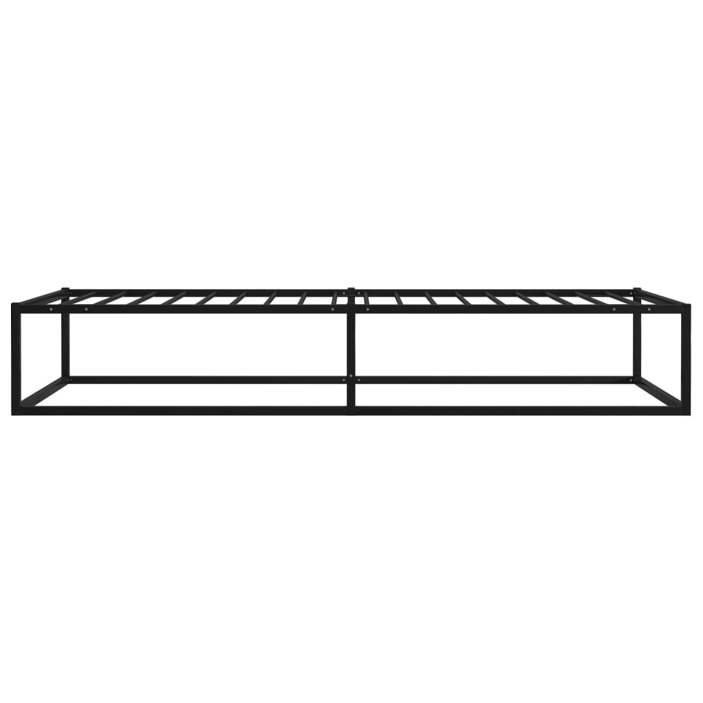 vidaXL Cadre de lit métal noir 90x200 cm