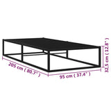 vidaXL Cadre de lit métal noir 90x200 cm