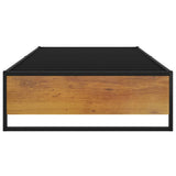 vidaXL Metal Bed Frame Black 90x200 cm