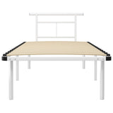 vidaXL Bedframe metaal wit 90x200 cm