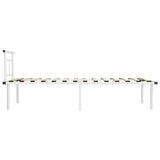 vidaXL Bedframe metaal wit 90x200 cm