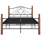 vidaXL Metal Bed Frame Black 120x200 cm