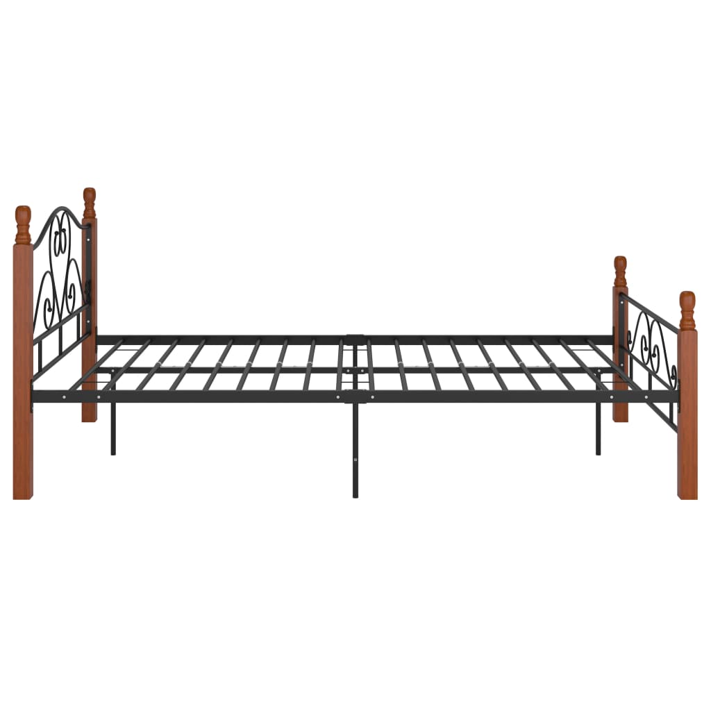 vidaXL Metal Bed Frame Black 120x200 cm