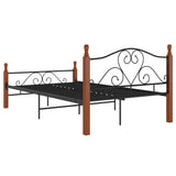 vidaXL Metal Bed Frame Black 120x200 cm
