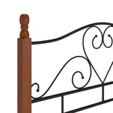 vidaXL Metal Bed Frame Black 120x200 cm