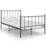 vidaXL Metal Bed Frame Black 120x200 cm
