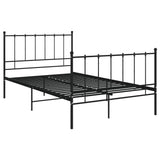 vidaXL Metal Bed Frame Black 120x200 cm