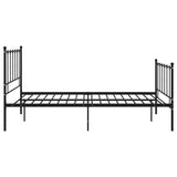 vidaXL Metal Bed Frame Black 120x200 cm