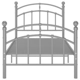 vidaXL Bedframe metaal grijs 90x200 cm
