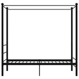 vidaXL Canopy Bed Frame Metal Black 90x200 cm