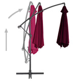 vidaXL Zweefparasol met aluminium paal 300 cm bordeauxrood
