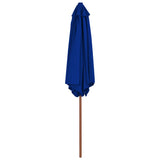 vidaXL Parasol met houten paal 270 cm zwart