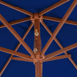 vidaXL Parasol met houten paal 270 cm zwart