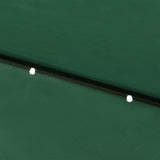 vidaXL Parasol met LED's en stalen paal 2x3 m groen