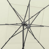 vidaXL Parasol 4-laags met aluminium paal 250x250 cm zandkleurig
