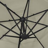 vidaXL Parasol 4-laags met aluminium paal 3x3 m zandkleurig