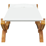 vidaXL Loungebed 100x188,5x44 cm massief gebogen hout crèmekleurig