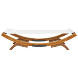 vidaXL Loungebed 100x188,5x44 cm massief gebogen hout crèmekleurig