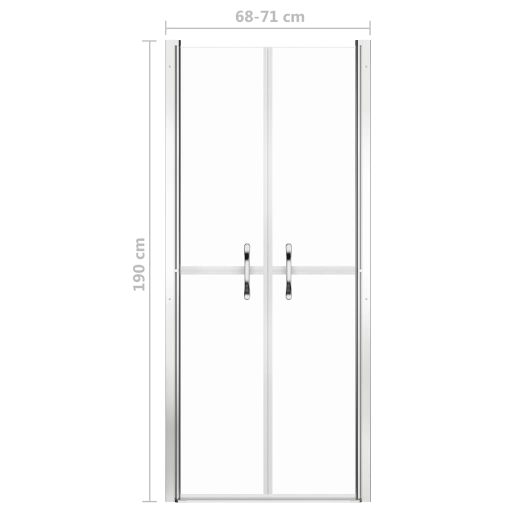 vidaXL Shower Door 71x190 cm ESG Transparent
