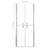 vidaXL Shower Door 71x190 cm ESG Transparent