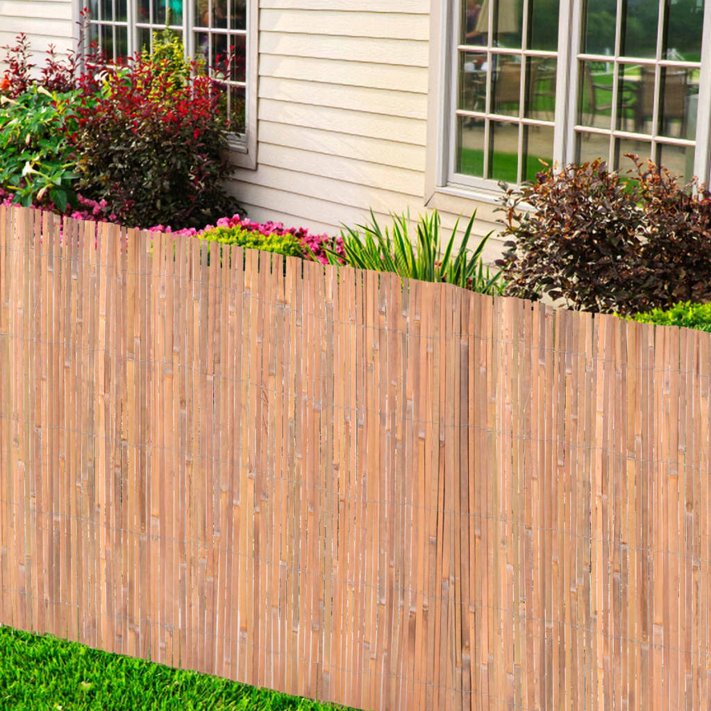 vidaXL Fences 2 pcs 100x400 cm bamboo