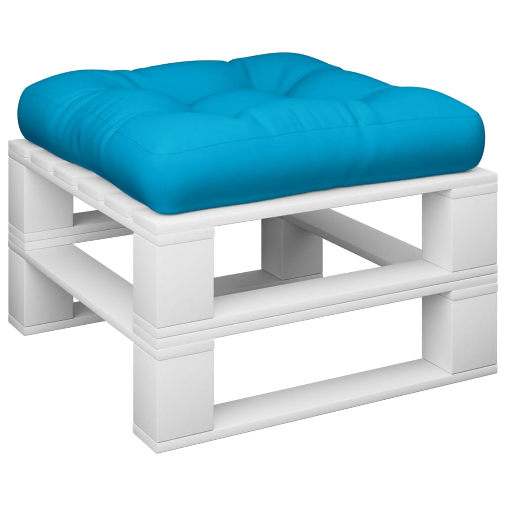 vidaXL Pallet Cushion 50x50x12 cm Fabric Blue
