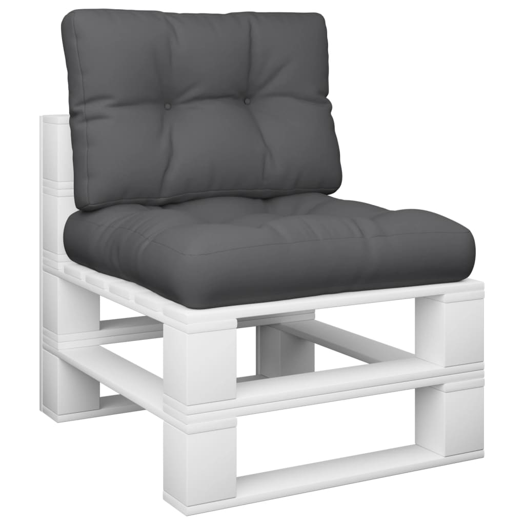 vidaXL Pallet Cushions 2 pcs Fabric Anthracite