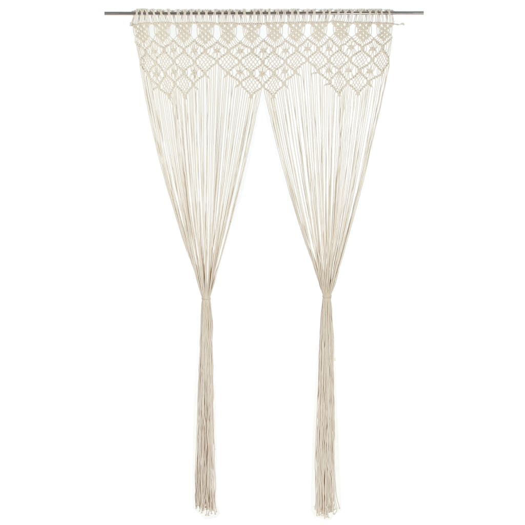 vidaXL Macrame Curtain 140x240 cm Cotton