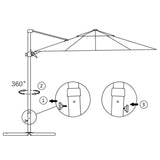 vidaXL Zweefparasol met aluminium paal 250x250 cm bordeauxrood