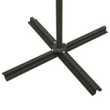 vidaXL Zweefparasol met paal en LED-verlichting 300 cm zandkleurig
