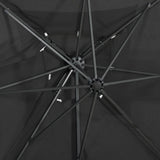 vidaXL Zweefparasol met dubbel dak 250x250 cm antracietkleurig