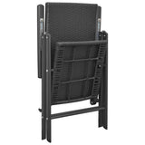 vidaXL Tuinstoelen 4 st poly rattan zwart