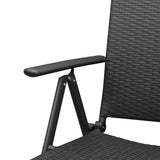 vidaXL Tuinstoelen 4 st poly rattan zwart