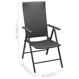 vidaXL Tuinstoelen 4 st poly rattan zwart