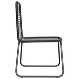 vidaXL Garden Chairs 4 pcs Poly Rattan Black
