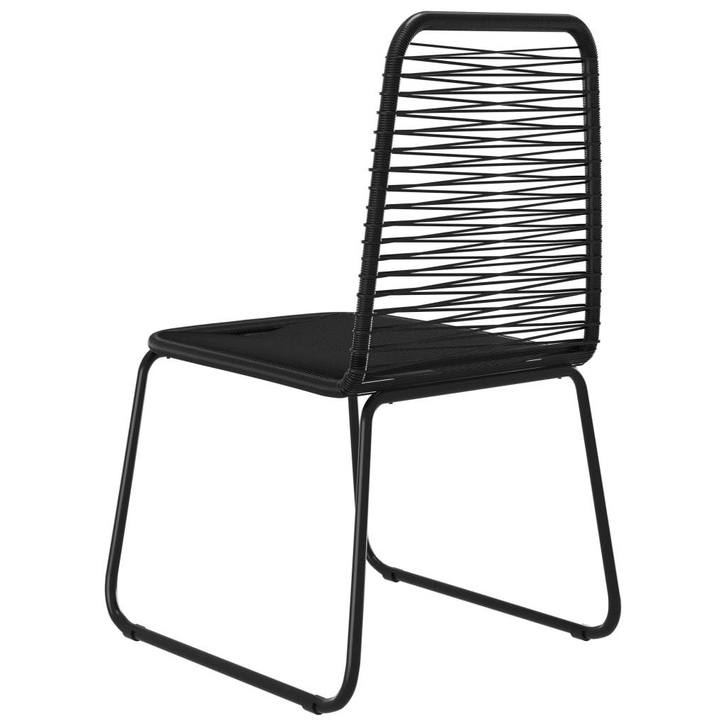 vidaXL Garden Chairs 4 pcs Poly Rattan Black