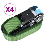 vidaXL Ratchet Straps 4 pcs 800 daN 6 m green