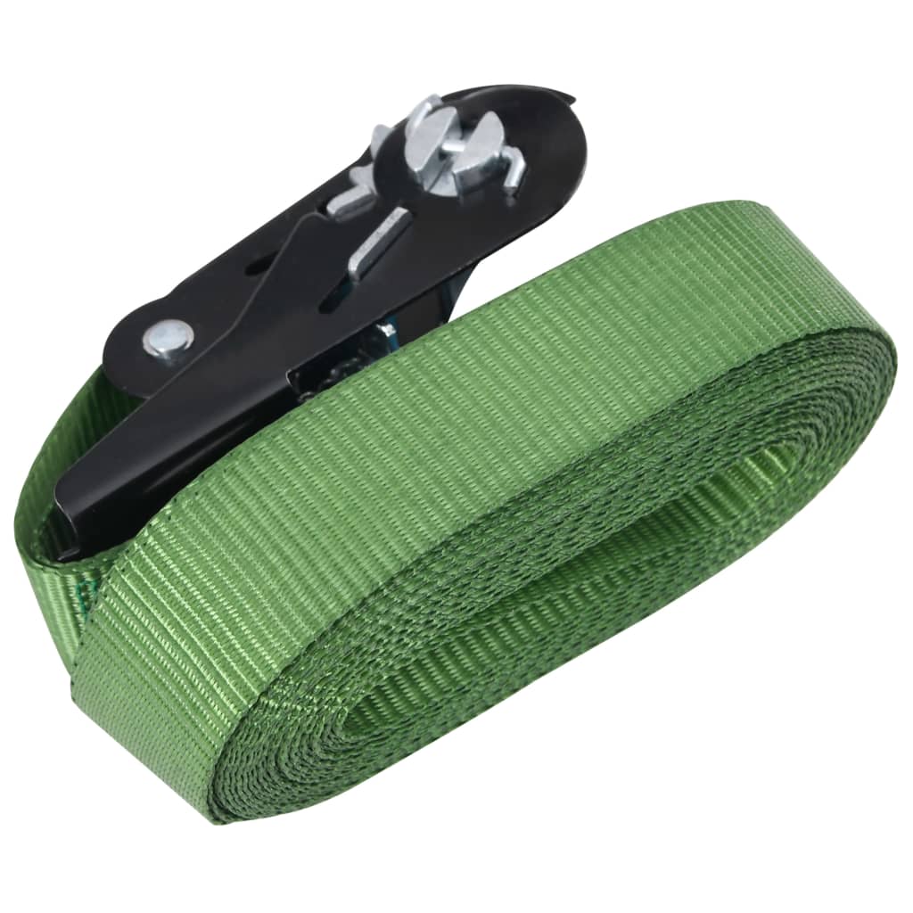 vidaXL Ratchet Straps 4 pcs 800 daN 6 m green