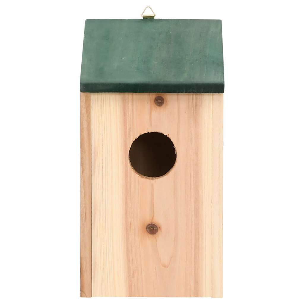 vidaXL Vogelhuisjes 10 st 12x12x22 cm massief vurenhout