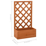 vidaXL Latwerkplantenbak 50x25x90 cm massief vurenhout oranje