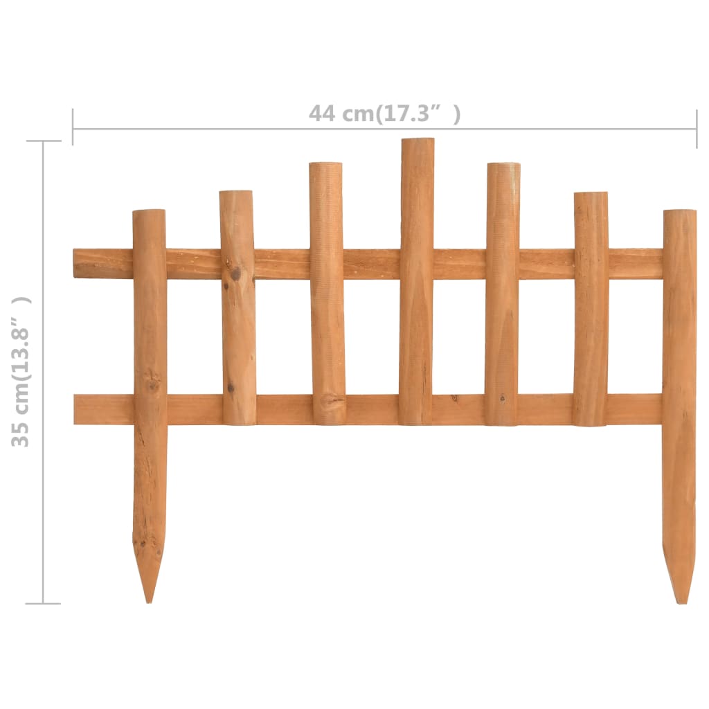 vidaXL Lawn Edging 10 pcs 4.4 m spruce wood