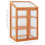 vidaXL Broeikas 60x45x100 cm vurenhout