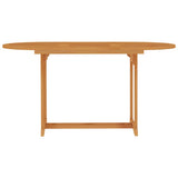 vidaXL Tuintafel 150x90x75 cm massief teakhout