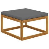 vidaXL 4-Piece Lounge Set with Cushions Solid Acacia Wood