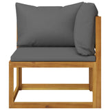vidaXL 4-Piece Lounge Set with Cushions Solid Acacia Wood