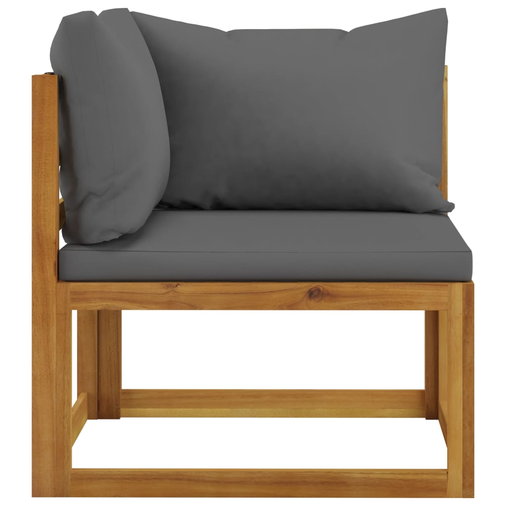 vidaXL 4-Piece Lounge Set with Cushions Solid Acacia Wood