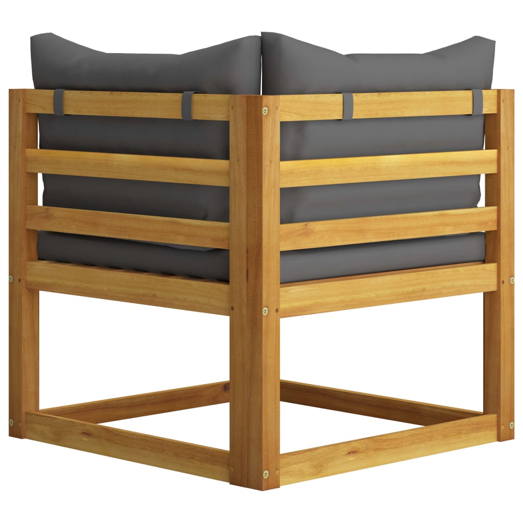 vidaXL 4-Piece Lounge Set with Cushions Solid Acacia Wood