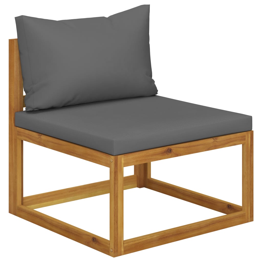 vidaXL 4-Piece Lounge Set with Cushions Solid Acacia Wood