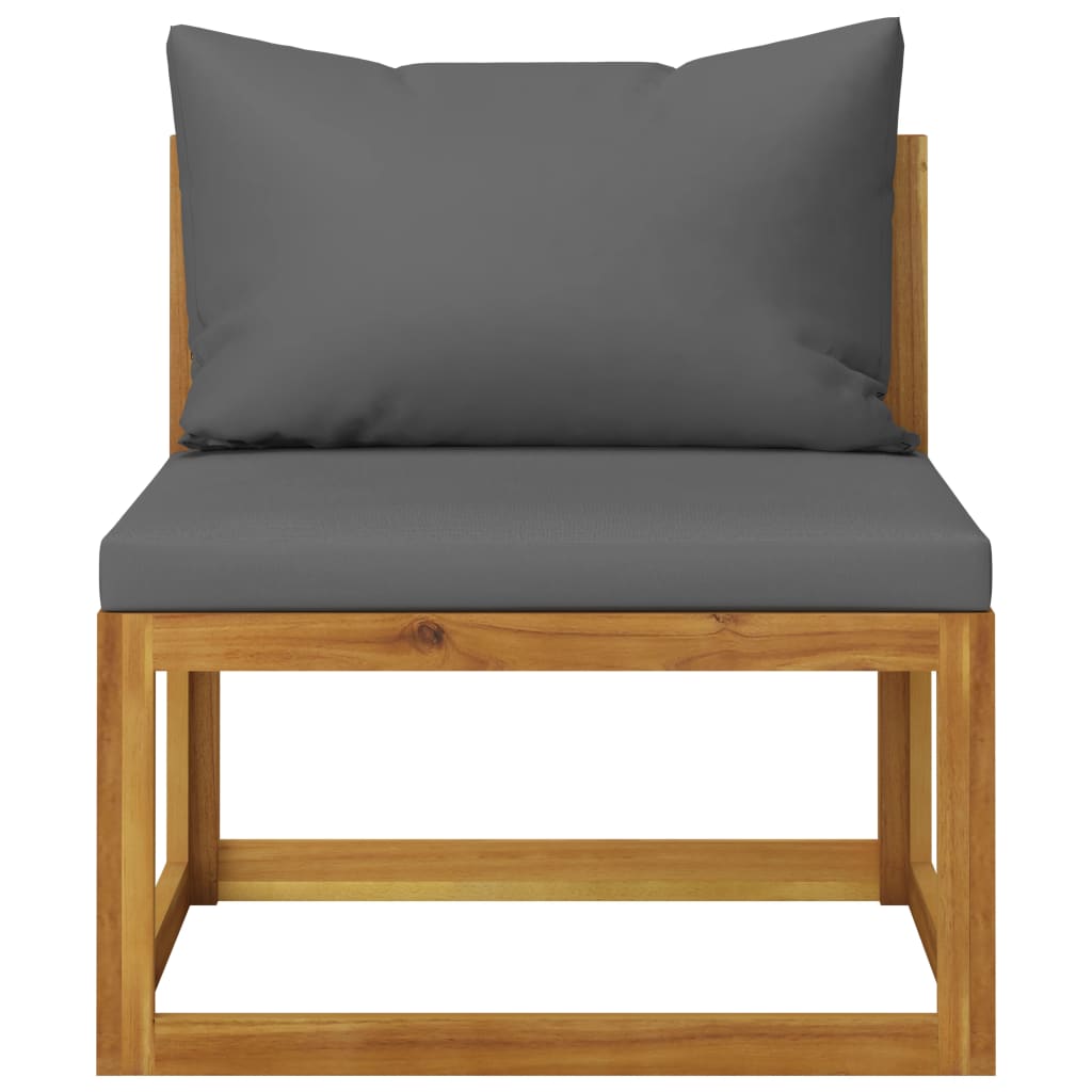 vidaXL 4-Piece Lounge Set with Cushions Solid Acacia Wood