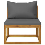 vidaXL 4-Piece Lounge Set with Cushions Solid Acacia Wood